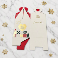 Boîtes en papier de Noël jetables personnalisées en gros avec fenêtre transparente pour l'emballage de gâteaux et de cadeaux de boulangerie