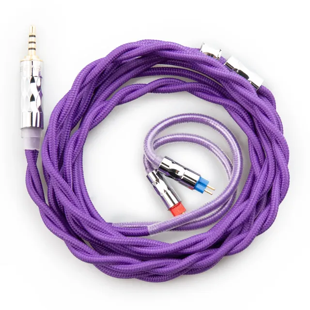 KBEAR ST5 Earphone Wire 4N Pure Silver+4N OFC Mixed Upgraded Cable 2PIN/MMCX/QDC Available Copper Plated Metal Plug IEM Cords