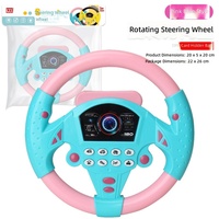 Juguetes de Volante Eléctrico para Niños, Juguetes Educativos para la Primera Infancia, Juguetes de Simulación de Conducción con Ventosa y Música
