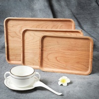 Plateau de service rectangulaire en bois moderne, personnalisable, écologique, pour restaurant, fête, usage domestique, vente en gros