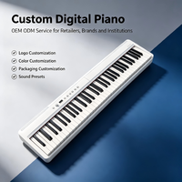 Piano Digital Plegable TERENCE V60, Suministro al por Mayor de Fábrica, Piano Profesional de 88 Teclas con Acción de Martillo y Teclado Contrapesado