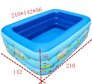 Grote Opvouwbare Outdoor Tuin Indoor Volwassen Kinderen Plastic Pvc Opblaasbaar Zwembad
