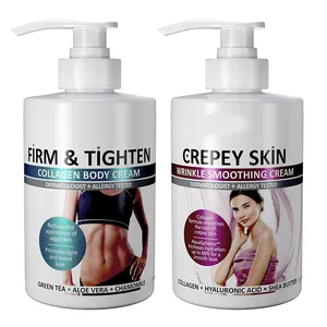 Lotion corporelle naturelle de marque personnalisée Gym Necessaires Lotion corporelle Crème raffermissante pour le corps pour le vieillissement cutané