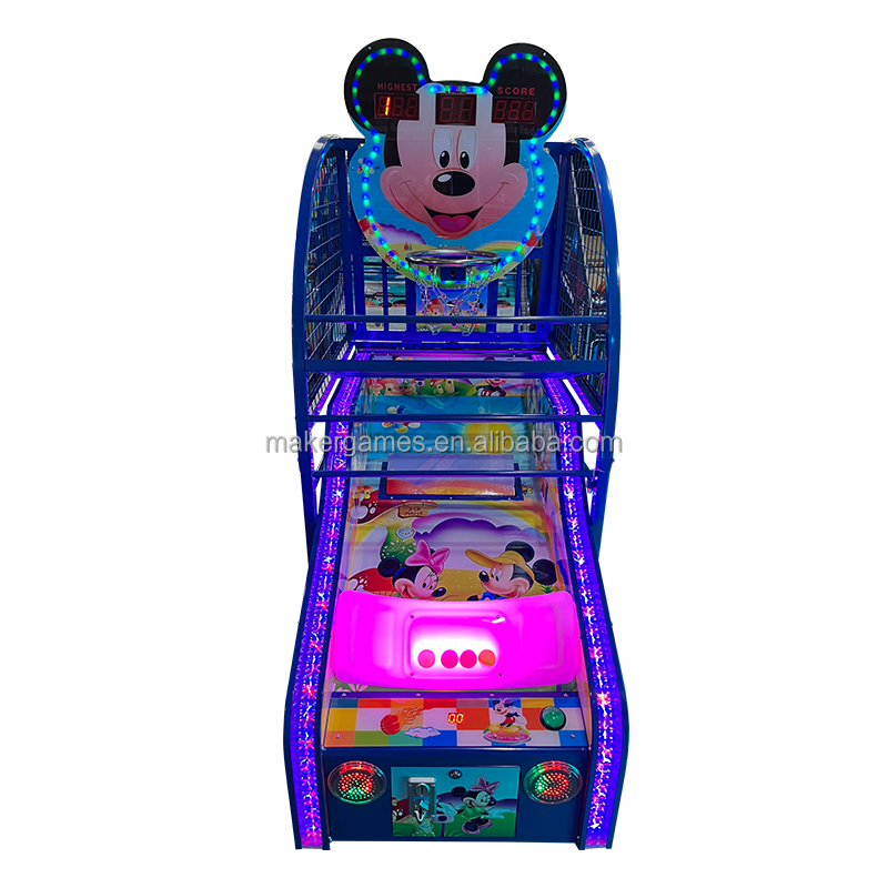 220v Fun Entertaining Coin-Operated Arcade Basketball Machine with 1 Year Warranty Digital Printing Logo Basketball Machine