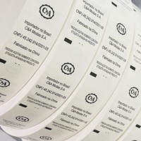 Ruban textile en nylon taffetas pour étiquettes de vêtements écologiques, étiquette d'entretien, rouleau