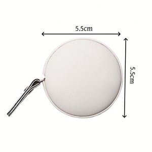 Règle souple rétractable automatique double face en cuir PU avec logo personnalisé, pour mesurer les vêtements, mini ruban à mesurer en cuir - Product Image 2