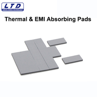 Plaque isolante en silicone 2W à conductivité thermique, haute tension, absorbant les ondes radio, coussinets d'absorption EMI thermiquement conducteurs pour espaces entre les composants