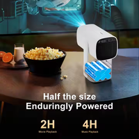 Projecteur intelligent portable mini pour la maison K2 Android 11, prend en charge la vidéo 720P, WiFi 5G, BT, LED, avec batterie - Projecteur K2.