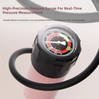 TOSUOD Aluminum Alloy Gauge bicycle air Pump Inflator Womens Household Electric Bike Pump Universal air Hose