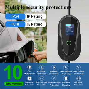Cargador Portátil para Vehículos Eléctricos Tipo 1 Tipo 2 3.5kW 7kW, Cable de Carga de Nivel 2 para Uso Doméstico y de Viaje con Pantalla LCD - Product Image 5
