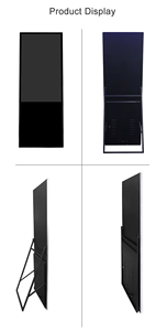 Xách tay 55-inch độ nét cao LED backlit LCD quảng cáo kỹ thuật số biển bảng cho giáo dục di động trung tâm mua sắm Trắng - Product Image 5