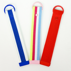 Promotional Gift Striped <b>Key</b> <b>Ring</b> Holder Durable Knitted Keychain Lanyard for Car Pendant - Product Image 3