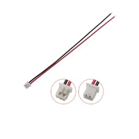 Micro JST 1.25mm Pitch 2 Pin konektor kabel steker tunggal 28AWG 10 cm-30 CM kawat elektronik PVC wanita untuk penggunaan otomotif