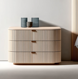 현대적인 미국식 원목 3단 서랍 스마트 다기능 화장대 겸 침실용 협탁 세트 (호텔용) - Product Image 2