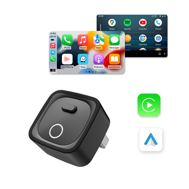 OEM Wireless CarPlay & Android Auto Adapter with for USB Support 1 Year Warranty Universal Compatibility for Cars