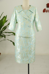 2024 Geenlinm Latest Woman Outfit Plus Size 3pcs Set Church Dress Suit Elegant Outfits for Mother of <b>the</b> Bride - Product Image 2