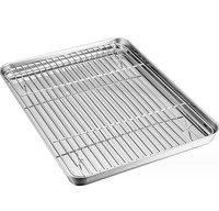 Plateau de cuisson en acier inoxydable avec grille de refroidissement