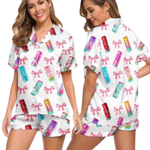 Pyjama décontracté pour femme, taille européenne, imprimé 3D cerise, style européen, élégant, pour l'été, pour la maison, assorti <span class=keywords><strong>parent</strong></span>-enfant - Product Image 1