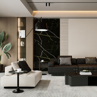 Panneau mural en marbre artificiel de luxe pour hôtel et villa, panneau mural UV, panneau UV en PVC, mur en marbre