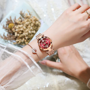 Montre à quartz de luxe pour femme 2026 avec diamants, aiguilles, résistance à l'eau 3 ATM, bracelet en acier inoxydable, lumineuse, nouvelle génération Qquartz - Product Image 2