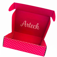Boîte d'expédition en carton ondulé écologique avec logo personnalisé, rose mat, emballage de luxe pour vêtements, boîtes d'expédition pour petites entreprises