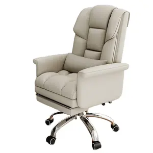 Confortável Encosto Estudo Escritório Boss Cadeira Sofá Assento Cadeira Giratória Cadeira De Luxo Do Escritório Do Chefe Com Apoio Para Os Pés
