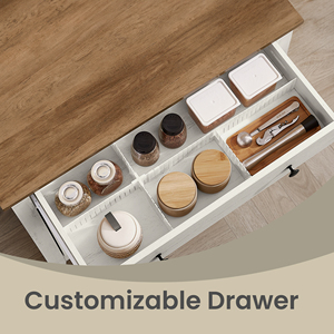 Mueble <span class=keywords><strong>de</strong></span> Barra para Café <span class=keywords><strong>de</strong></span> la Colección LIRY <span class=keywords><strong>de</strong></span> <span class=keywords><strong>VASAGLE</strong></span> con un Cajón, Estante Ajustable, <span class=keywords><strong>Almacenamiento</strong></span> Lateral con Orificio para Cables, Mueble Buffet - Product Image 5