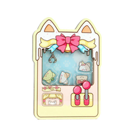 Porte-clés en acrylique transparent personnalisé avec logo, motif dessin animé ou anime, étanche, à secouer, breloque artisanale en plastique