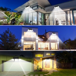 Lampes solaires d'extérieur étanches avec détecteur <span class=keywords><strong>de</strong></span> mouvement, projecteur <span class=keywords><strong>de</strong></span> sécurité à 3 têtes pour patio, cour, garage, entrée, allée - Product Image 6