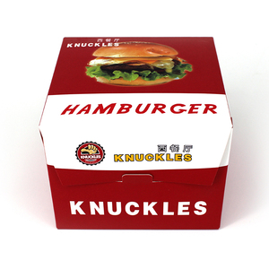 ハンバーガー包装紙バーガーボックスカスタム使い捨て食品グレード段ボール - Product Image 4