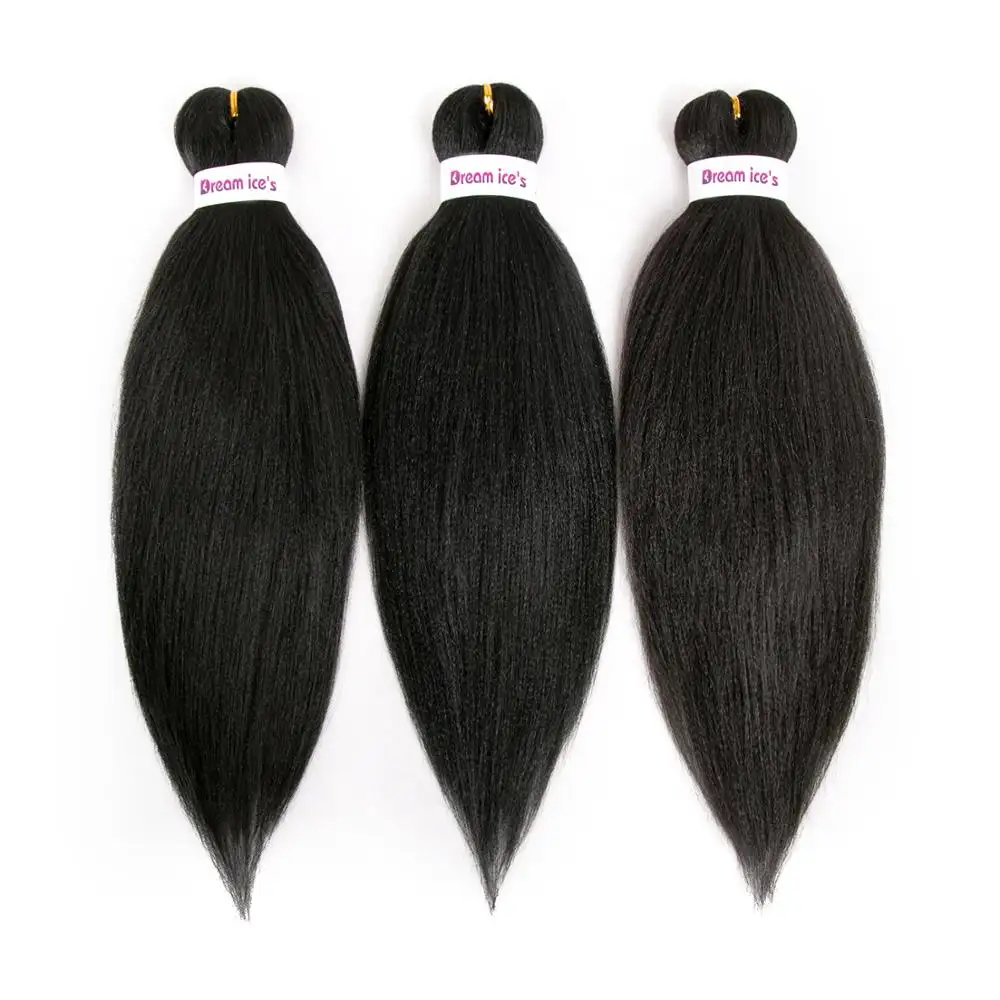 Quewel Dream — Extensions de cheveux pré-étirées OEM, 22-26 pouces, tresses Jumbo, style synthétique avec Crochet ombré