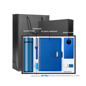 Promotional Item Vacuum <strong>Cup</strong> USB Flash Drive Pen Notebook Power Bank Key <strong>Chain</strong> 6 in 1 Business Corporate Gift Set