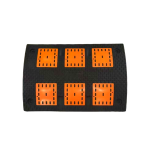 70 मिमी रबर रोड स्पीड बम्प ह्यूपर प्रति आधा मीटर पीला भारी शुल्क गैरेज रिसाइकिल गति बम्प 12 इंच चौड़ाई 15-25mph आउटडोर - Product Image 1