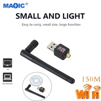 Computer Hardware Software 2.4G 150Mbps Mini USB WiFi Receiver Wifi Adapter Dongle Wireless Network Card for PC Laptop Desktop