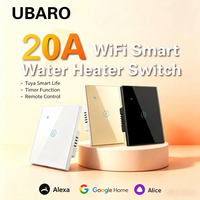 Interrupteur intelligent pour chaudière à gaz UBARO Us Tuya Wifi 20A, interrupteur intelligent pour chaudière domestique, chauffage de l'eau, compatible avec Alexa Siri, commande vocale