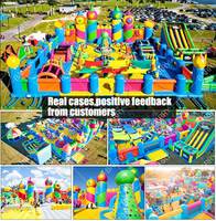 Parc d'attractions gonflable intérieur pour enfants et adultes avec parcours d'obstacles et jeux sportifs à l'intérieur, de la marque Barry Inflatable Playground, fabriqué en Chine