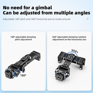 Support de téléphone en métal CNC à fixation par griffe froide, 180° °   Pitch + 360 °   Support à trois griffes <span class=keywords><strong>pour</strong></span> <span class=keywords><strong>appareil</strong></span> photo, cardan et moniteur avec réglage horizontal - Product Image 3