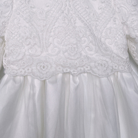 Robes de baptême longues blanches pour bébés filles, robes en dentelle pour nouveau-nés, vêtements de baptême pour tout-petits filles, vente en gros