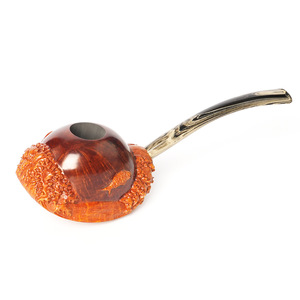 MUXIANG Hand Carved Briar Wood Tobacco Pipe Bent Type With 3mm Filter Vintage Style For Men - Product Image 5