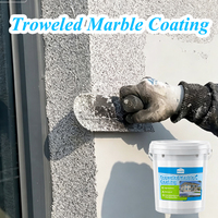 Revêtement acrylique marbré de luxe à haute dureté, appliqué au truelle |   Revêtement liquide effet granit pour murs extérieurs, application au pinceau
