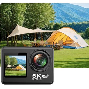 Cámara de Acción 6K Ultra HD Wi-Fi con Pantalla Táctil Dual y Estabilización de Imagen para Ciclismo, Pesca Submarina y Grabación de Video - Product Image 2