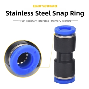 Unión Recta de PU <span class=keywords><strong>PUC</strong></span> 8-Equal Union-8mm, Conector Neumático de Plástico para Manguera Flexible, Conexión Rápida Completa - Product Image 4