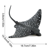 Nouveau Modèle d'Animal Marin en PVC Solide, Simulation Réaliste, Raie Manta Tachetée, Ornements Décoratifs pour Aquarium, Assemblage Maternel