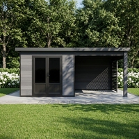 D-Serie Moderne WPC Holz-Gartenhäuser Robuste Kugelsichere Glasfenster mit Konstanter Temperatur für den Außenbereich EASYGREEN