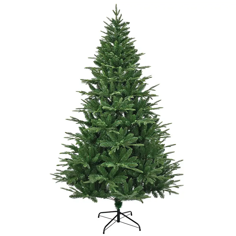 شجرة عيد الميلاد الصناعية المختلطة PE PVC شجرة عيد الميلاد البيضاء المضيئة بأضواء و تأثير الثلج زينة عيد الميلاد