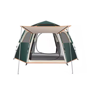 Tenda da Campeggio Estiva Portatile per Parco, Apertura Rapida, Design Esagonale, Protezione Solare, Impermeabile, in Oxford, Una Camera da Letto, 2 Persone - Product Image 4