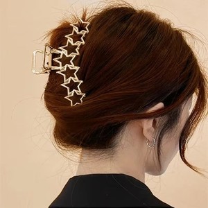 À la mode Y2K étoile coeur pinces à cheveux antidérapant or argent métal coréen grand moyen nouveauté <span class=keywords><strong>crabe</strong></span> <span class=keywords><strong>pince</strong></span> chapeaux pour les femmes - Product Image 3