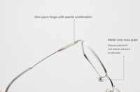 Montura de Gafas Metálicas Cuadradas con Patillas de Acetato 6.0 y Bisagra de una Pieza, Diseño Nuevo 2026