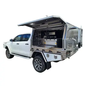 Customized Waterproof Aluminum Ute Canopi Toolbox For Pickup Truck Canopy Dual Cab Ute Tray And Canopy For Sale