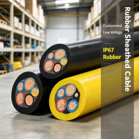 Cable de Alimentación Flexible de Neopreno H07RN-F de 5 Núcleos, 5x2.5, 5x6, 5x10mm2, Cobre de Alta Resistencia para Distribución en Máquinas Industriales
